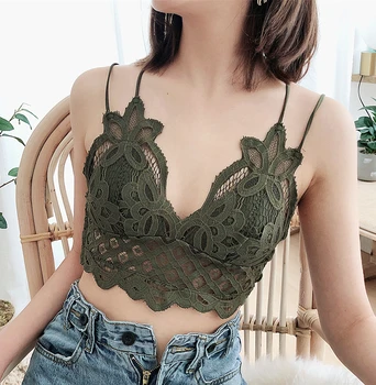 

Only a bra ,floral hollow out Brassiere, sexy wire free women sexy bralette comfortable underwear lingerie pullover bra