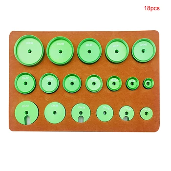 

18Pcs Practical Professional Back Closer Dies Watch Repair Presser Tool Capping Machine Lightweight Portable Aluminum Mold Set