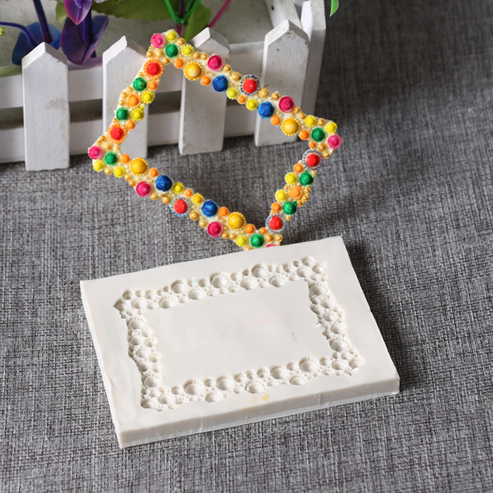 DIY фоторамка Форма для торта без палочки форма для торта шоколада 3D силиконовая форма для выпечки сахарный из мастики формы для помадки инструмент для украшения торта