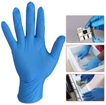 

100 pcs Nitrile Gloves Rubber Comfortable Disposable Gloves Latex Dishwashing/Kitchen/Medical /Garden Household Gloves 20MAR26