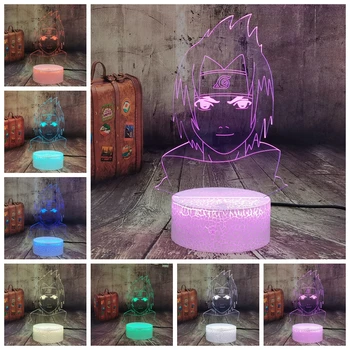 

Japan Anime Naruto Uchiha Sasuke 3D LED Illsuion Night Light USB Touch Desk Lamp for Room Decor Baby Sleeping Atmosphere Lava
