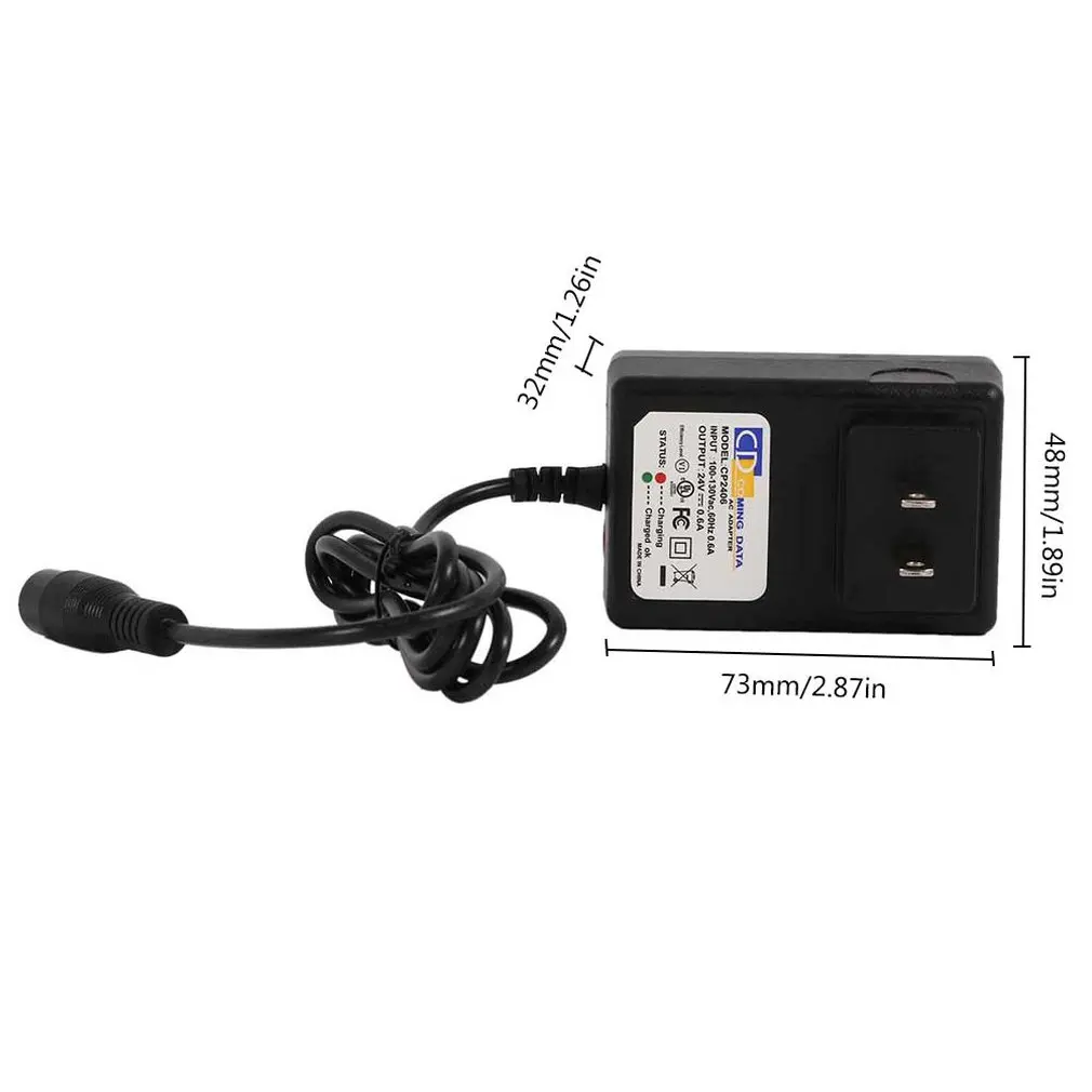 611 24V 0.6A 3-Prong Battery Charger For Razor Scooter Bike E100 E125 E500S PR200 Durable Black Color 611 24V 0.6A 3-Prong Battery Charger For Razor Scooter Bike E100 E125 E500S PR200 Durable Black Color