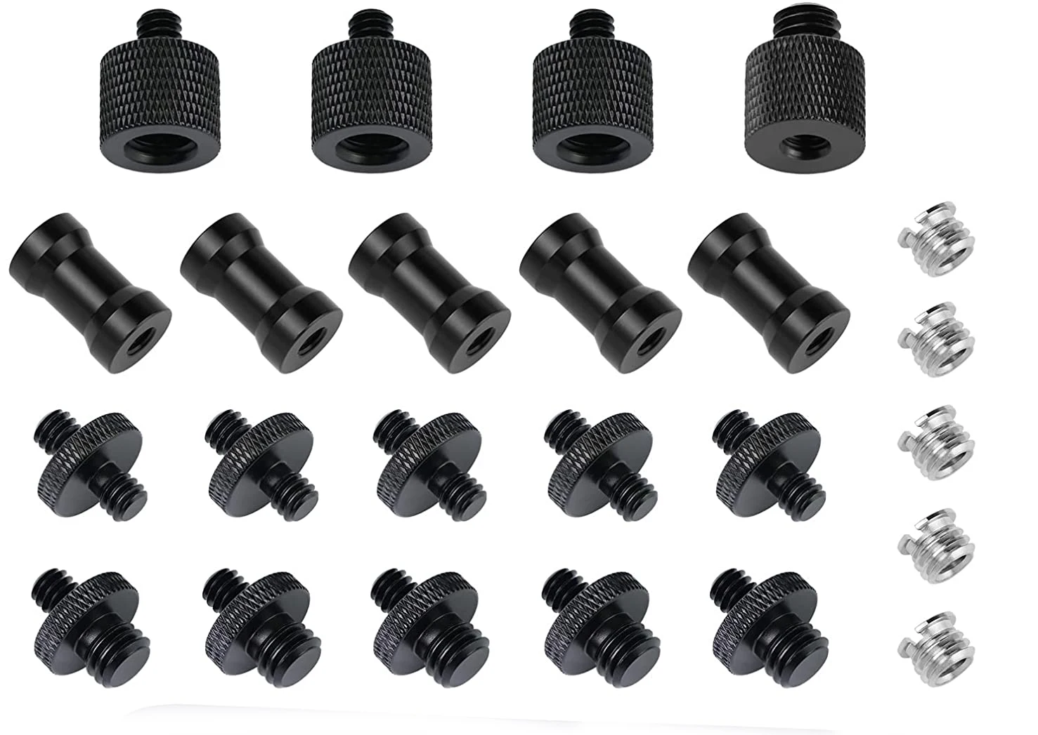 24 Pcs Camera Screw Adapter 1/4 to and 3/8 Tripod Mount Converter Set for Monopod Ballhead Flash Ligh |