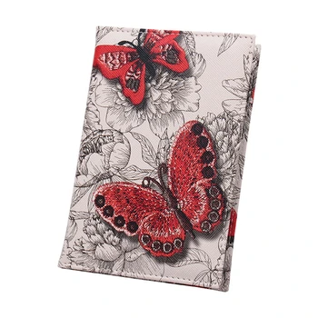 

Fashion Butterfly Passport Covers ID Bank Credit Card Bag PU Leather Business Holder Men Women Wallet Case Travel Accessories