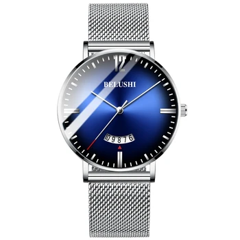 

BELUSHI Mens Waterproof Watches Slim Quartz Casual Business Mens Wrist Watch Male Clock Fashion