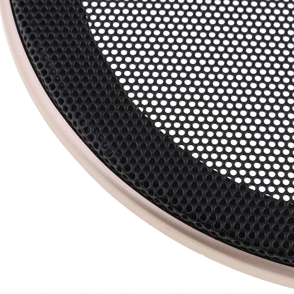 6.5inch Champagne Color Mesh Speaker Decorative Circle Subwoofer Grill Cover Guard Protector, Screw is Included