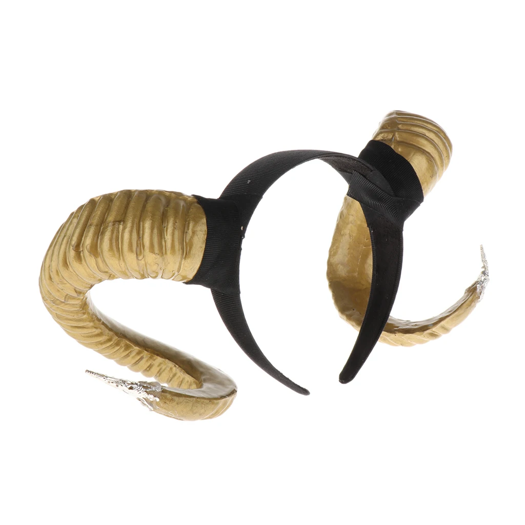 Sheep Goat Horn Shape Hair Hoop Golden ,Silver ,Black Women Girls Hair Decor Sheep Goat Horn Shape Hair Hoop Golden ,Silver ,Black Women Girls Hair Decor