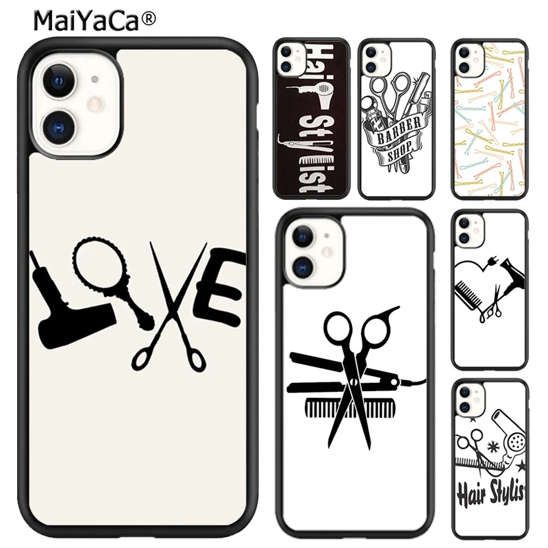 Maiyaca Hair Stylist Scissors Phone Case Cover For Iphone 14 Se 6 7 8