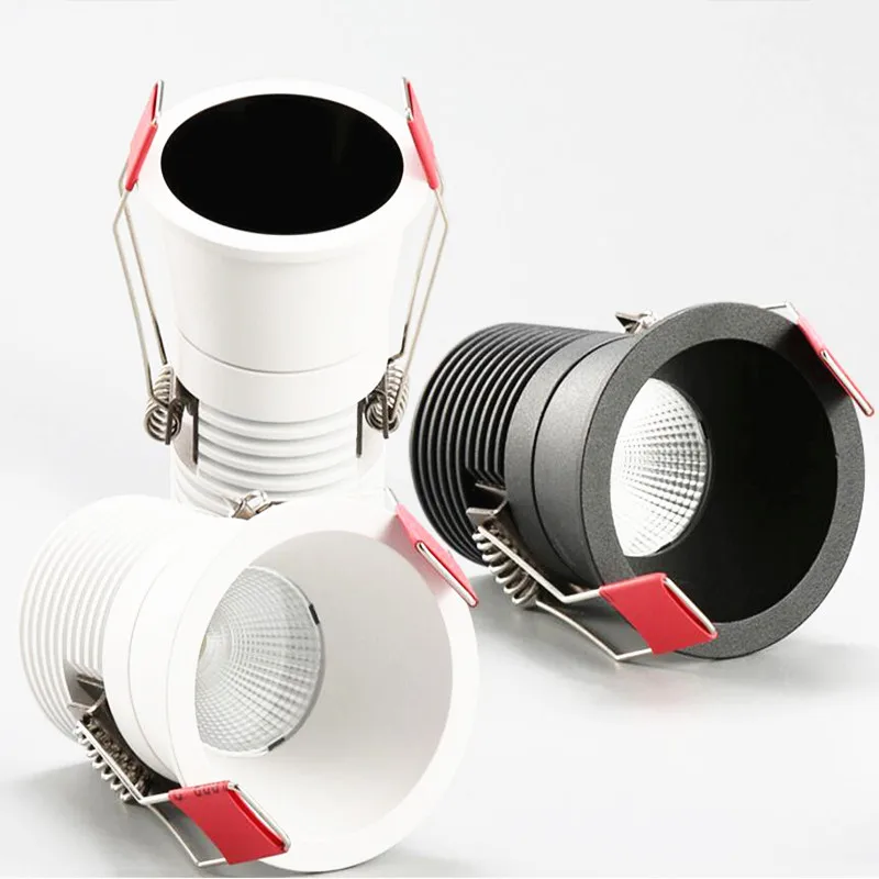 

Circular Anti Glare Dimmable COB LED Downlights 5W/7W LED Ceiling Spot Lights Warm Cold White Background Lamps Indoor Lighting