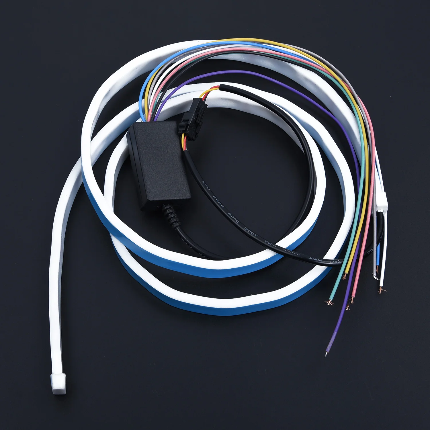RGB радужный поток типа светодиодные полосы багажника сигнальный светильник поворота бар ствол полосы лампы