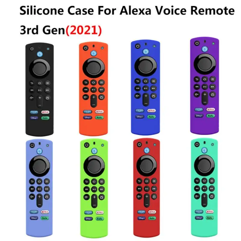 Silicone Case Protective Shell For Alexa Voice Remote 3rd Generation 2021 Shockproof Anti Slip Control Cover | Электроника