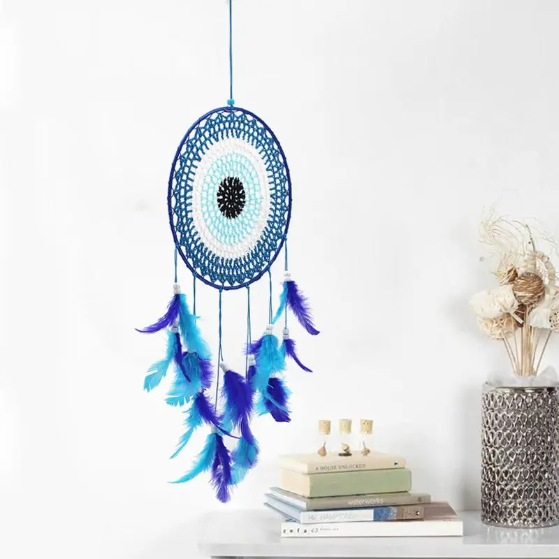 Dream Catcher Net With Feathers Wind Chime Wall Hanging Ornaments Handmade Dreamcatcher Home Bedroom Decoration Craft