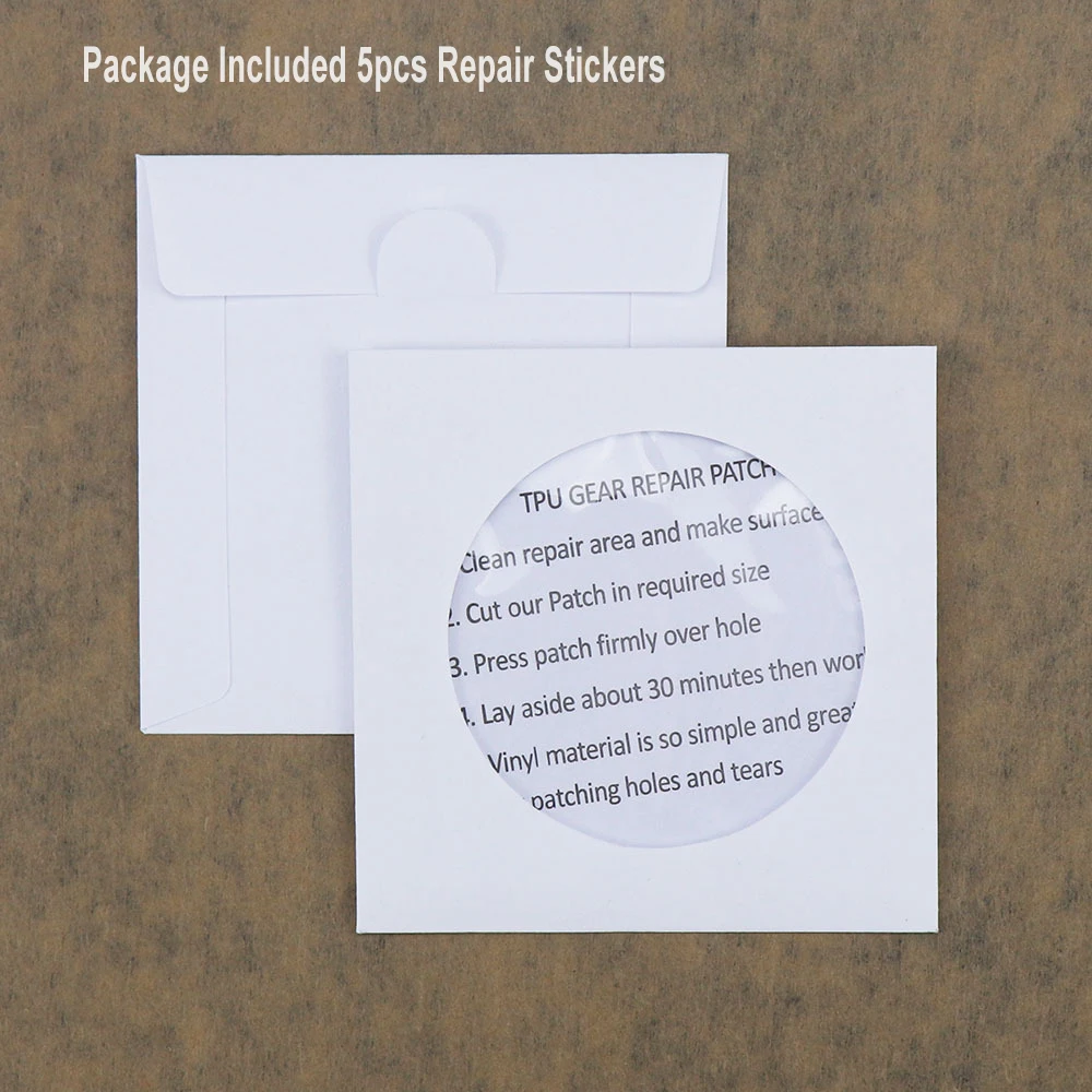 Desert&Fox Tent Cloth Repair Stickers TPU Gear Repair Patch Waterproof Patch Leather Jacket Kayak Tent Hole Camping Tools