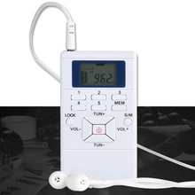 Цифровой fm-радио мини динамик Портативный ресивер дисплей двухканальный однодиапазонный музыкальный плеер светодиодный дисплей Встроенный комплект антенны