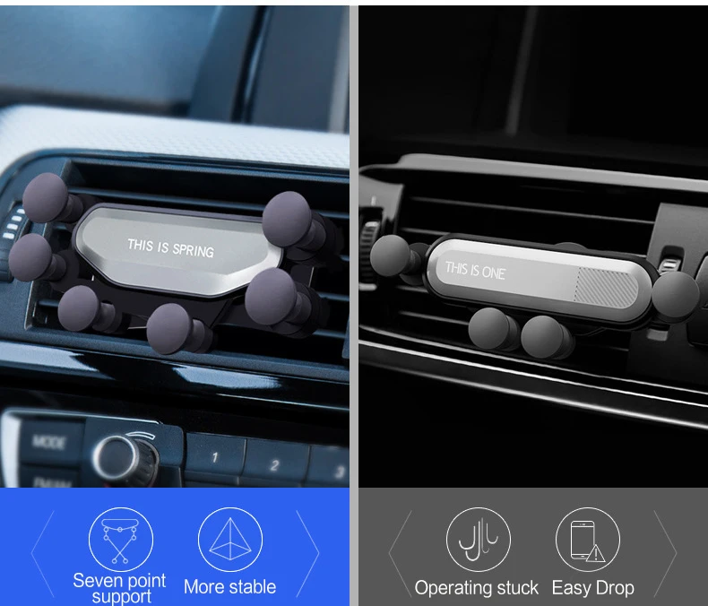Гравитационный Автомобильный держатель для телефона, автомобильный держатель на вентиляционное отверстие, без магнитного держателя для мобильного телефона, gps подставка для iPhone11 XS, Xiaomi, универсальный