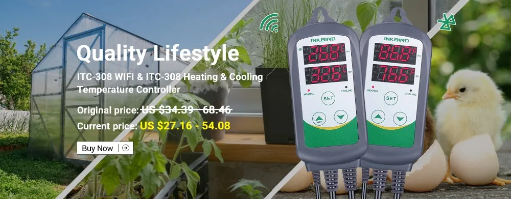 Inkbird Temperature Programmable CO2 Controller Ventilation Control Greenhouse 