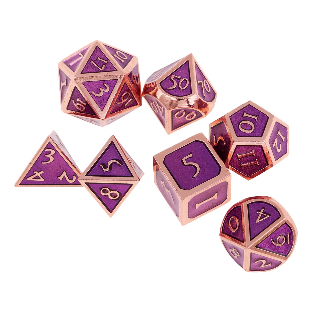 7pcs Polyhedron Multi Sided Dices Set For Dungeons Dragons Games Playing Board Dices for Party Brithday