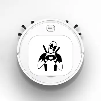 

1800Pa USB Smart Robot Rechargeable 3 in 1 Auto Smart Sweeping Robot Strong Suction Sweeper Vacuum Cleaners Deadpool Heart