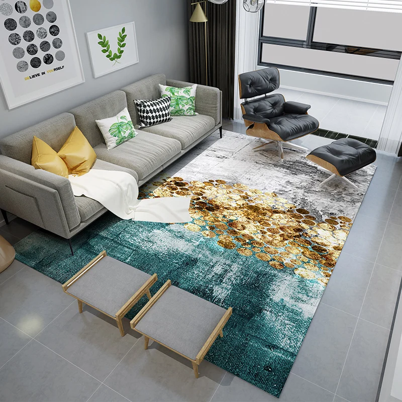 

Modern Minimalist Scandinavian Bedroom Living Room Coffee Table Carpet Geometric Light Luxury-Style Bed Blanket Mat