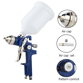 

A2020 New Air Paint Spray Gun HVLP 1.4/1.7/2.0mm Nozzle Sprayer Gravity Feed Auto Painting 600ml Car Paint Tool Body Repair Tool