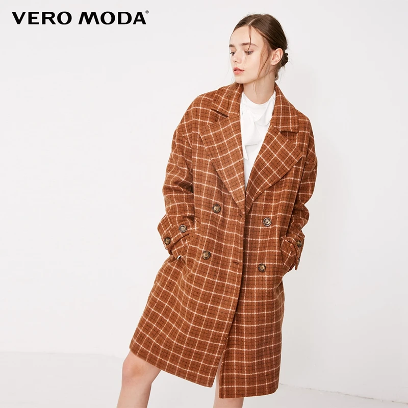 Vero Moda Женское шерстяное пальто с лацканами | 318327551