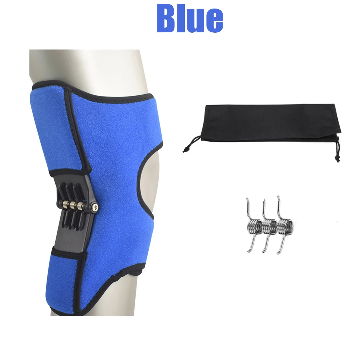 1pc blue Поколение 2 Поддержка суставов наколенники дышащие Нескользящие подъемные суставы поддержка наколенников мощный отскок Весна сила наколенник - Цвет: 1pc blue