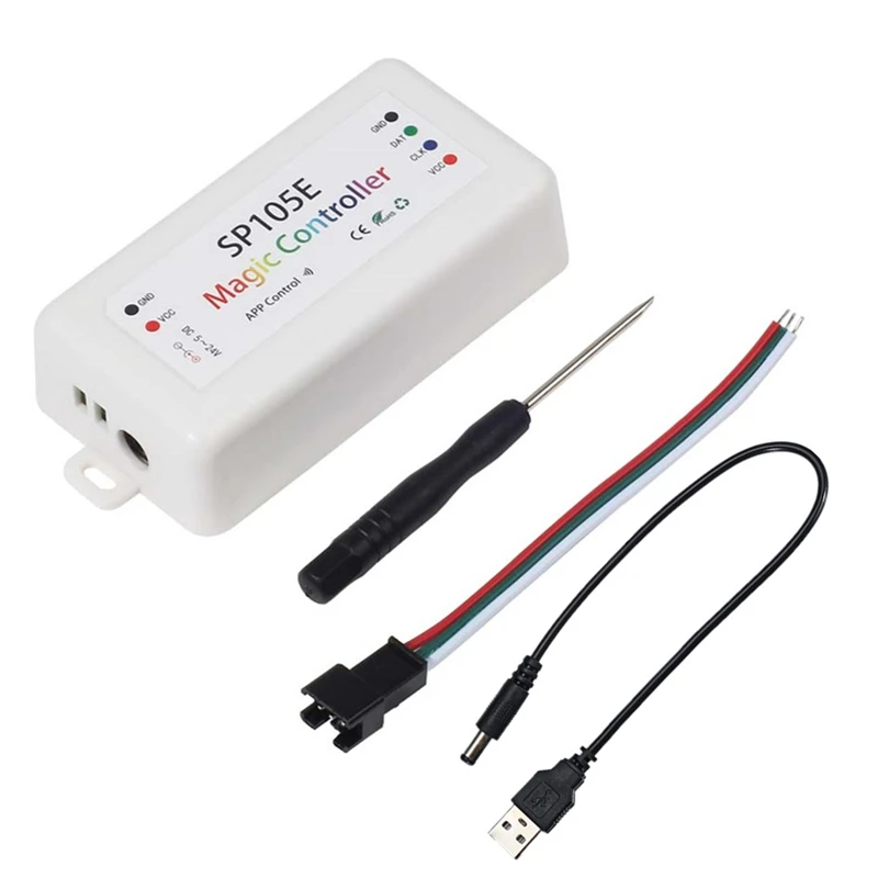 DC5-24V SP105E 200 режимы 1 м 2 м WS2812B USB телефон приложение дистанционного Bluetooth Водонепроницаемый Цвет RGB Светодиодные полосы света набор можно резать