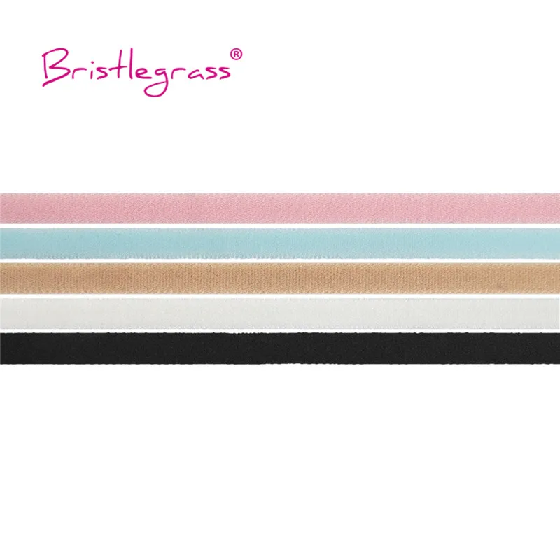 

BRISTLEGRASS Wholesale 50 Yard 3/16" 5mm Nylon Skinny Flat Elastics Cord Tube Rope Spandex Bands Face Cover Ear Loop Sewing Trim