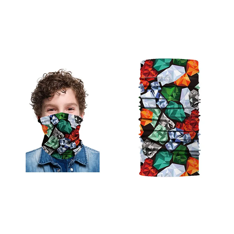 Boys and Girls Polyester Scarf Children Multi-function Magic Headband Neck Gaiter Bib Cycling Balaclava