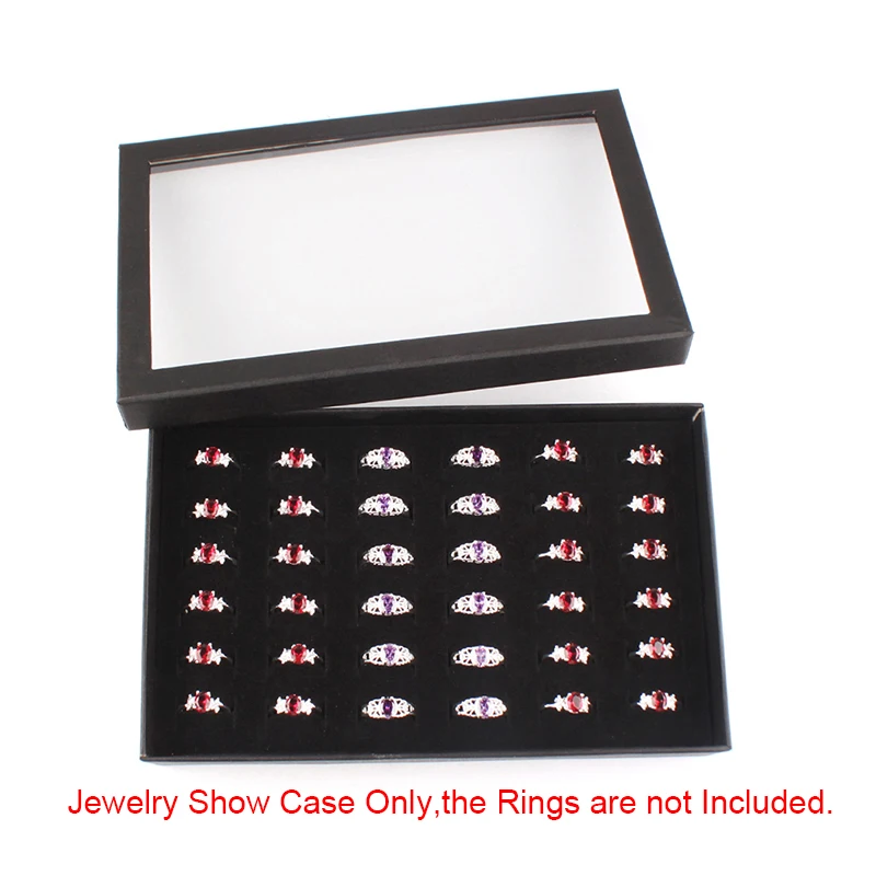 36 Slots Jewelry Organizer Ring Storage Box Empty Box Jewelry Display Stand 