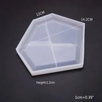 

Crystal Epoxy Resin Mold Coaster Casting Silicone Mould Craft Decor Making Tool Q0KE