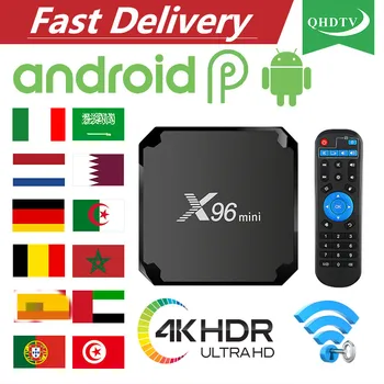 

QHDTV X96 Mini Android 9.0 TV Box Arabic Belgium Germany Nederlands Almogic S905W Smart TV Box X96mini QHDTV No App Included