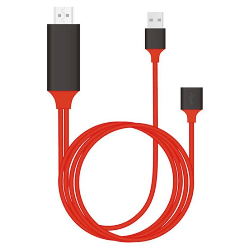 Ультра высоких скоростях HDMI к телевизору кабель USB к HDMI 3-в-1 Экран проекции кабель WWO66
