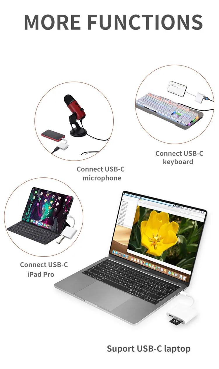 USB3.0 OTG телефон Aux адаптер USB C/type C к USB разъему и SD TF кард-ридер 3 в 1 для One Plus наушников note 10 флэш-накопитель