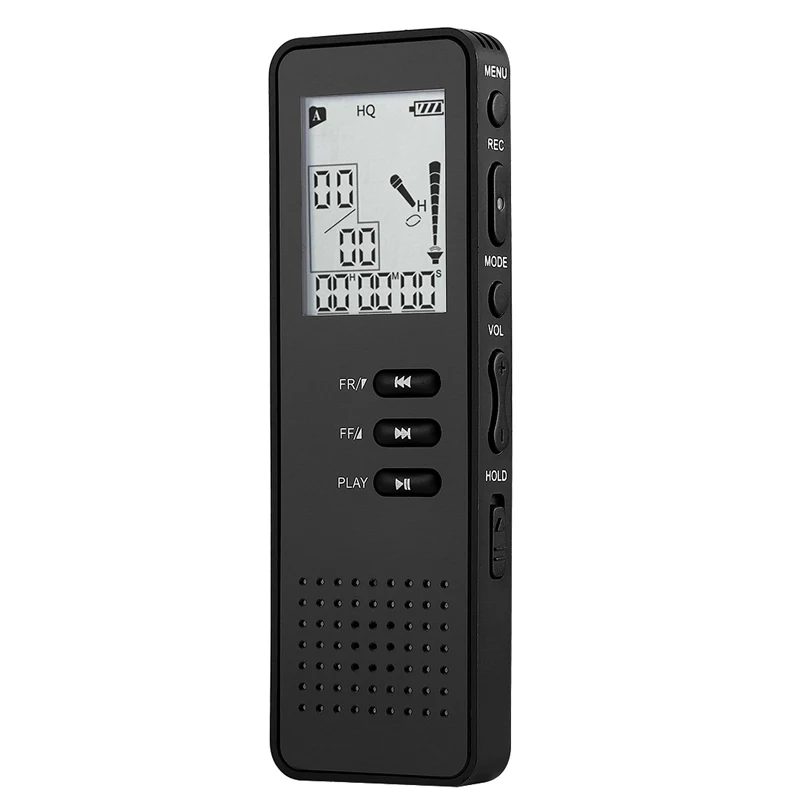 

Digital Voice Recorder 8Gb Black Professional Portable Usb Audio Recorder With Mp3 Player Tf Card To Expand 32Gb