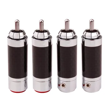 

10pcs Male RCA Connector Acoustic Terminal RCA Rhodium High Jack Speaker Audio Adapter Acoustics For Home Amplifier RCA Socket