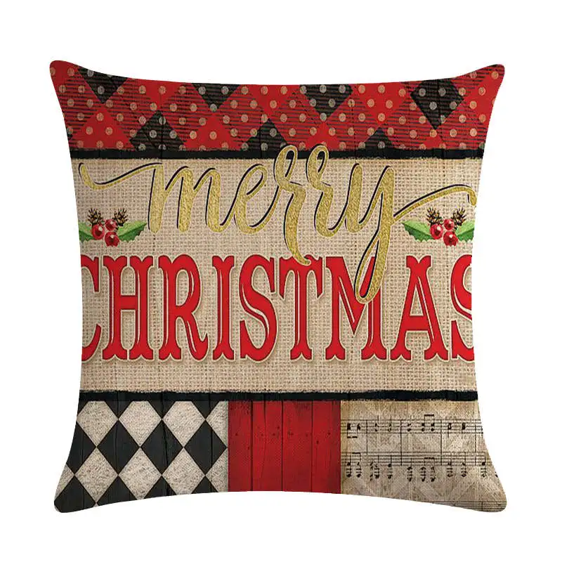 45x45 Square Pillow Cover Pumpkin Cushion Case Toss Pillowcase Pillows Christmas Style Car Pattern Pillow Case Decor
