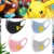 Pokemon Kid Adult Mask Pikachu Ice Silk Face Mask Child Cartoon Anime Mouth Masks Men Women Washable Dust-proof Cosplay Mask