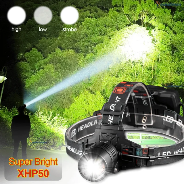 

Super Powerful USB Rechargeable XHP50 Headlamp XPE+COB Headlight high powerful xhp70 head lamp torch ZOOM Head light for Camping