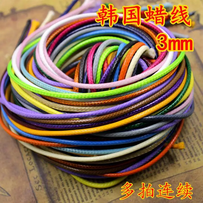 1M X DIY polyester wax rope necklace wax rope bracelet wax cord 2.5MM DIY Jewelry Accessories Accessories