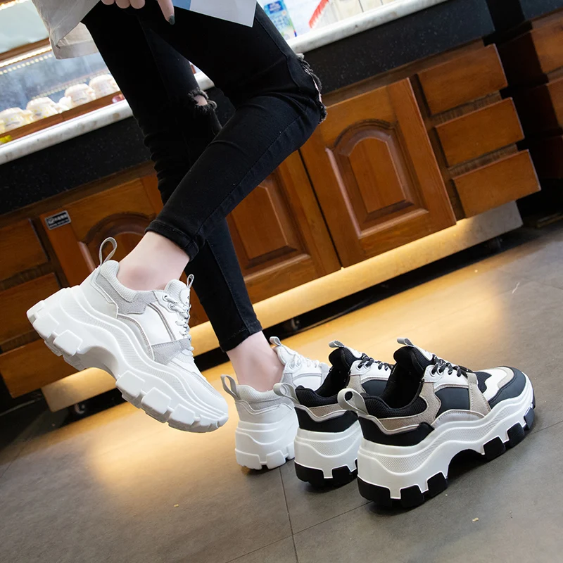 Dad Shoe female wisdom smoked shoes super fire increase high platform shoes female thick sole new style small casual sports