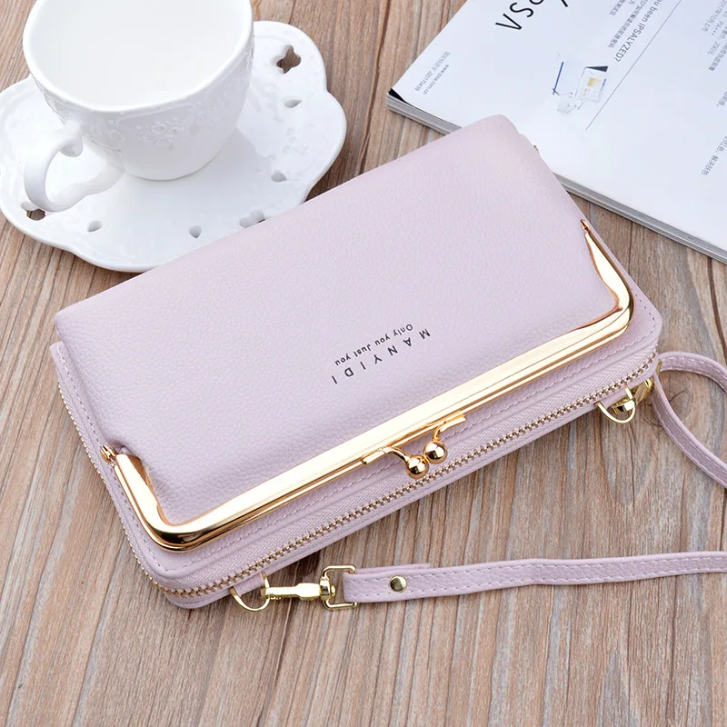 thin phone case Mini Đeo Chéo Đeo Vai Nữ Cao Cấp Túi Đựng Điện Thoại Nữ Ví Cầm Tay Da Thời Trang Dây Kéo Túi Xách Nữ iphone case with card holder