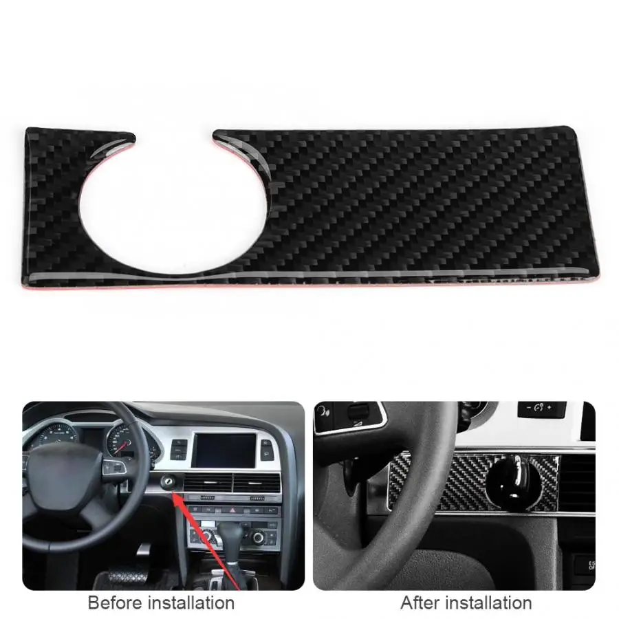 

Brand New Carbon Fiber Car Engine Start Key Hole Frame Panel Trim Sticker Fit for Audi A6 2005 2006 2007 2008 2009 2010 2011