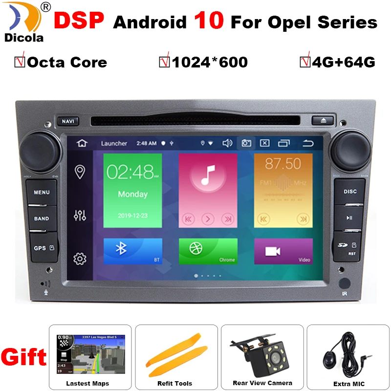Автомобильный DVD плеер 4 Гб + 64 DSP PX5 Android 10 2 DIN GPS для opel Vauxhall Astra H G J Vectra Antara Zafira Corsa Vivaro