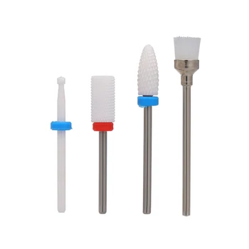 

4pcs Ceramic Nail Drill Bits Set Pedicure & Manicure Drill Bits Kit Replacement Drill Bits for Electric Nail Drill