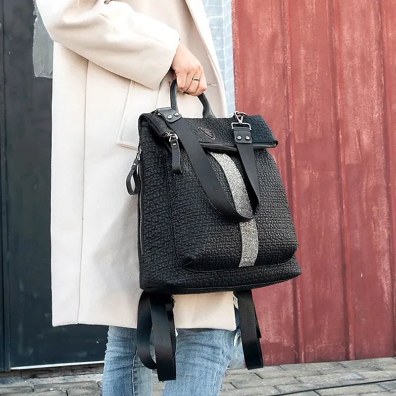 

Leather Backpack Women's 2019 New Style Versitile Fashion Korean-style Leisure Bag Super Fire Anti-Theft Soft Leather Large-capa