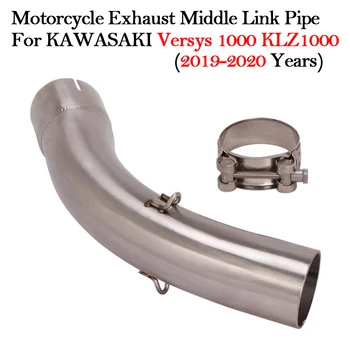 Motorcycle Exhaust Modified Escape Moto Muffler Connecting Middle Link Pipe For KAWASAKI Versys 1000 KLZ1000 2019-2020 Years