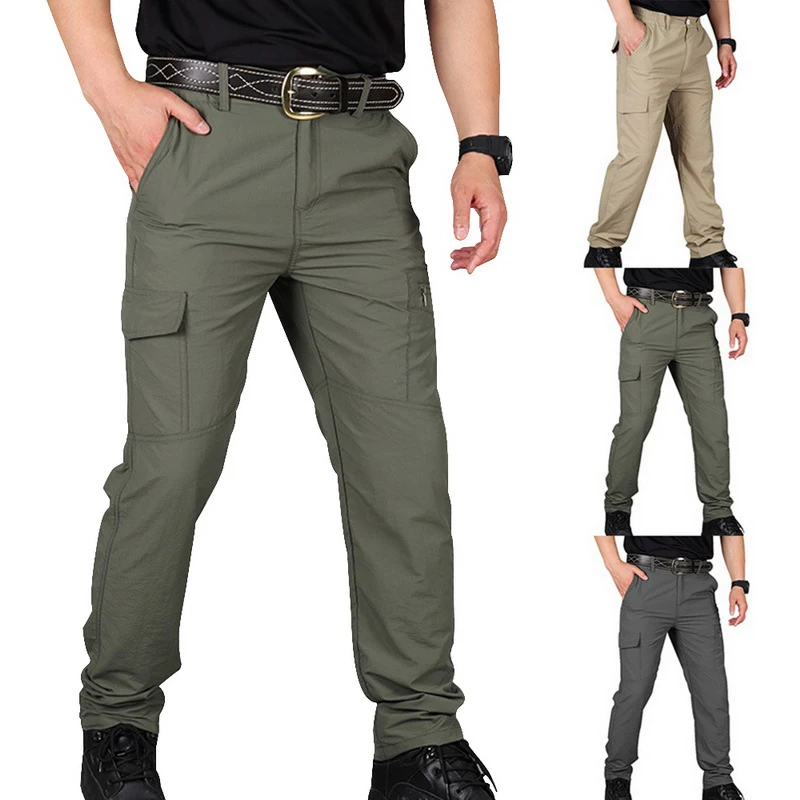 

2020 Men Cargo Pant Men Multi-Pocket Overall Male Combat Trousers Tooling Pants Army Green Cargo Pants Men Size S-4XL