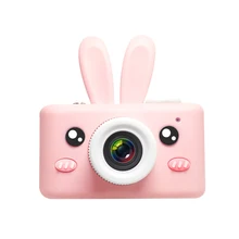 Детская цифровая камера детская мини-игрушка имитация мини маленькая зеркальная фотокамера мультяшный защитный кожаный чехол#5