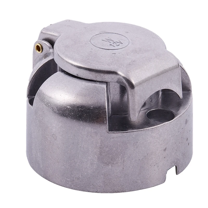 12V 7 Way RV Truck Trailer Metal Plug Adapter with Plug Kit for European Standard RV Trailer Accessories